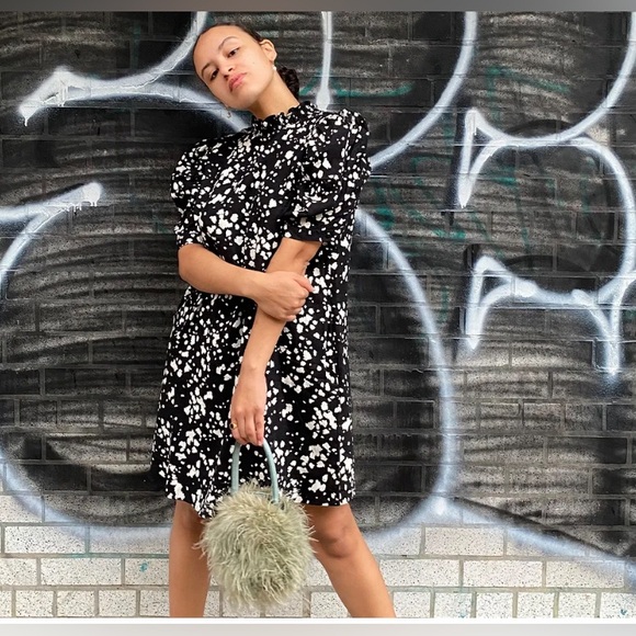 Who What Wear Puff Sleeve Mini Dress Size Large - Picture 3 of 8